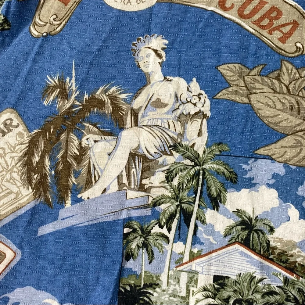 Men’s Seven Palm 100% silk  Hawaiian Shirt Size XL